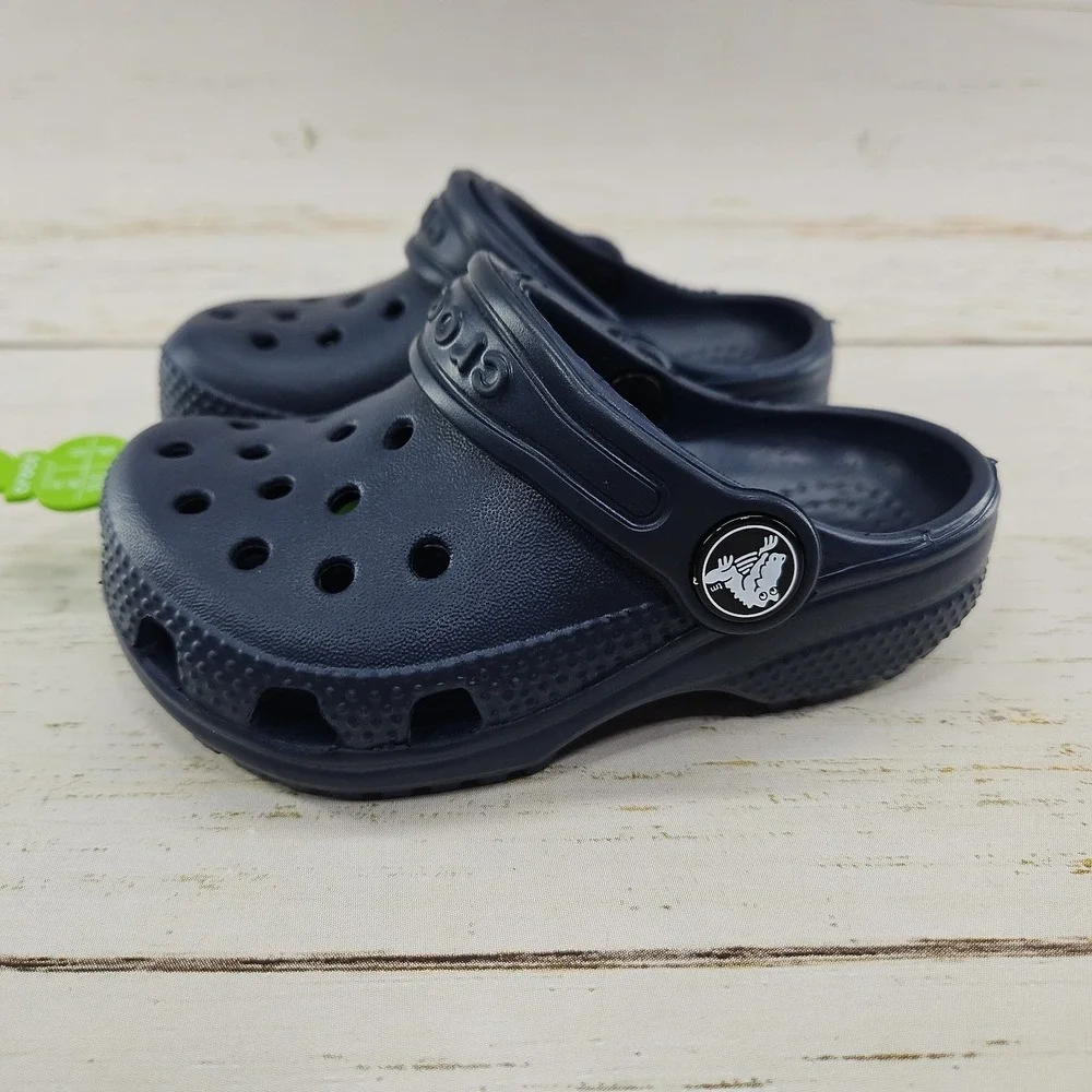 Crocs Classic Clog Navy Blue Toddler Size C6 Sandal Shoes 206990-410
